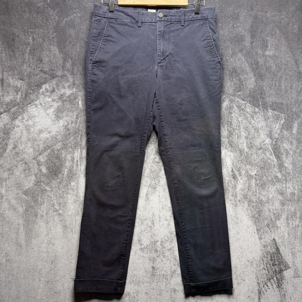 Gap Pants Mens 30x32 Blue Athletic Stretch Chino Essential Khaki Casual